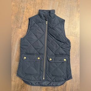 J Crew Blue Quilted Excursion Down Vest size XXS